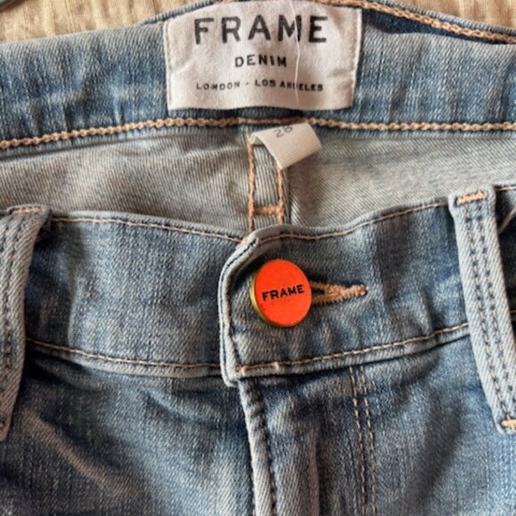 FRAME Denim Le Skinny de Jeanne Highgate Distressed Jeans size 28 - Picture 9 of 9